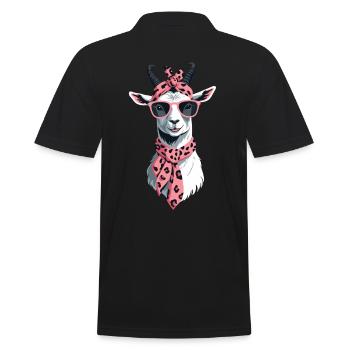Lustige Mama Ziege Perfekt Zum Muttertag - Männer Poloshirt - Schwarz - Hinten - Kai (181cm)
