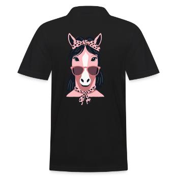 Maman Cheval Cheval Amant Mère Cheval Fille - Polo Homme - noir - Dos - Kai (181cm)