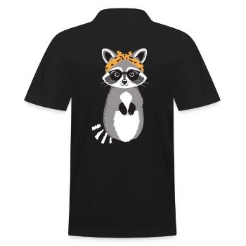Mama Raccoon Raccoon Amoureux du raton laveur - Polo Homme - noir - Dos - Kai (181cm)