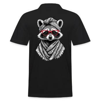 Mama Raccoon Raccoon Amoureux du raton laveur - Polo Homme - noir - Dos - Kai (181cm)