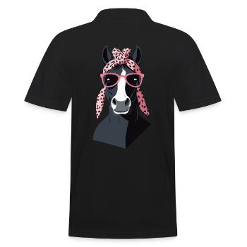Maman Cheval Cheval Amant Mère Cheval Fille - Polo Homme - noir - Dos - Kai (181cm)