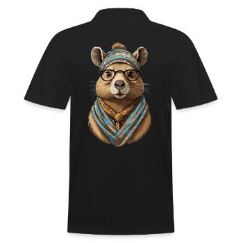 Drôle Capymama Capybara conception de fête des mères - Polo Homme - noir - Dos - Kai (181cm)