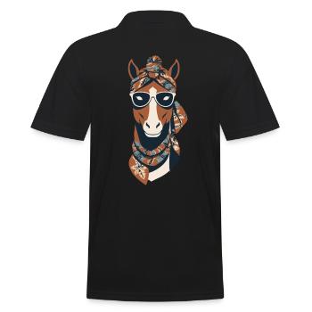 Maman Cheval Cheval Amant Mère Cheval Fille - Polo Homme - noir - Dos - Kai (181cm)