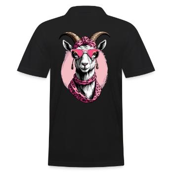 Lustige Mama Ziege Perfekt Zum Muttertag - Männer Poloshirt - Schwarz - Hinten - Kai (181cm)