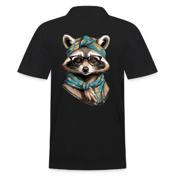 Mama Raccoon Raccoon Amoureux du raton laveur - Polo Homme - noir - Dos - Kai (181cm)