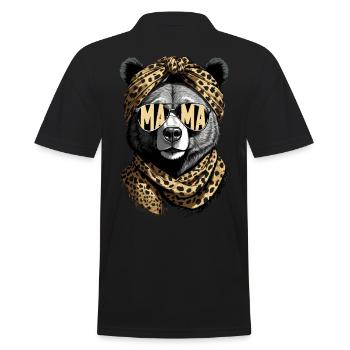 Drôle Maman Ours Mère Ours Fête des Mères - Polo Homme - noir - Dos - Kai (181cm)