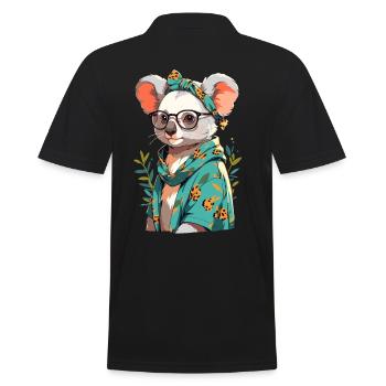 Drôle Koala Maman Mignon Koala Ours Amour - Polo Homme - noir - Dos - Kai (181cm)