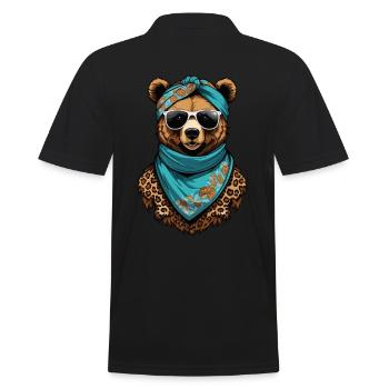 Drôle Maman Ours Mère Ours Fête des Mères - Polo Homme - noir - Dos - Kai (181cm)