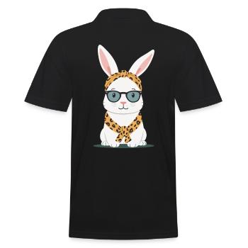 Mommy Bunny Cute Bunny Mom Cute Easter Bunny - Men's Polo Shirt - black - Back - Kai (181cm)