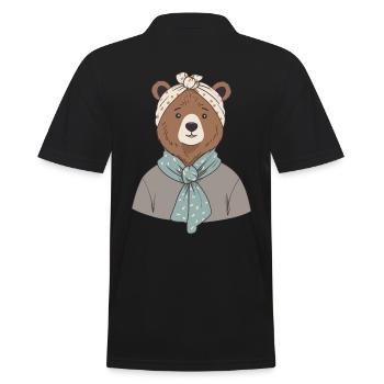 Drôle Maman Ours Mère Ours Ours Amoureux de l’Ours - Polo Homme - noir - Dos - Kai (181cm)