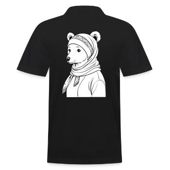 Drôle Maman Ours Mère Ours Ours Amoureux de l’Ours - Polo Homme - noir - Dos - Kai (181cm)