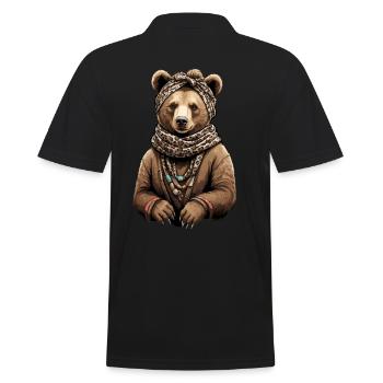 Drôle Maman Ours Mère Ours Fête des Mères - Polo Homme - noir - Dos - Kai (181cm)