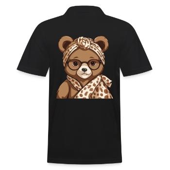 Drôle Maman Ours Mère Ours Ours Amoureux de l’Ours - Polo Homme - noir - Dos - Kai (181cm)