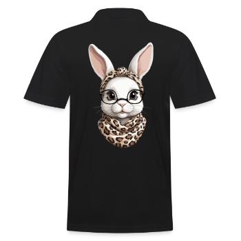 Mommy Bunny Cute Bunny Mom Cute Easter Bunny - Men's Polo Shirt - black - Back - Kai (181cm)