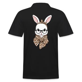 Maman Lapin Mignon Lapin Maman Mignon Lapin de Pâques - Polo Homme - noir - Dos - Kai (181cm)