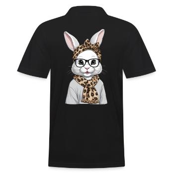 Mommy Bunny Cute Bunny Mom Cute Easter Bunny - Men's Polo Shirt - black - Back - Kai (181cm)
