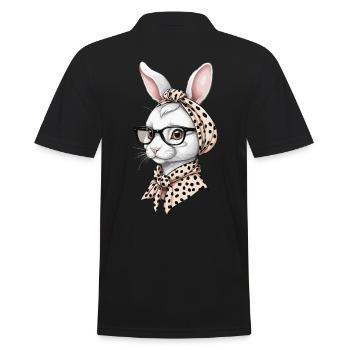 Mommy Bunny Cute Bunny Mom Cute Easter Bunny - Men's Polo Shirt - black - Back - Kai (181cm)