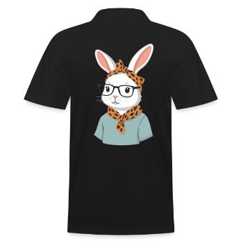 Mommy Bunny Cute Bunny Mom Cute Easter Bunny - Men's Polo Shirt - black - Back - Kai (181cm)