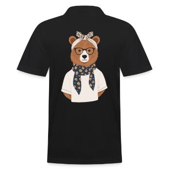 Drôle Maman Ours Mère Ours Ours Amoureux de l’Ours - Polo Homme - noir - Dos - Kai (181cm)