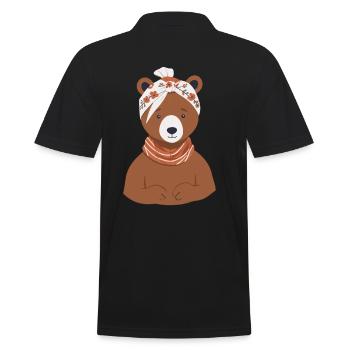 Drôle Maman Ours Mère Ours Ours Amoureux de l’Ours - Polo Homme - noir - Dos - Kai (181cm)