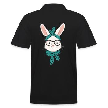 Mommy Bunny Cute Bunny Mom Cute Easter Bunny - Men's Polo Shirt - black - Back - Kai (181cm)