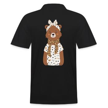 Drôle Maman Ours Mère Ours Ours Amoureux de l’Ours - Polo Homme - noir - Dos - Kai (181cm)