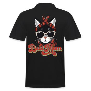 Meilleure Maman Chat Mignon Maman Élégant - Polo Homme - noir - Dos - Kai (181cm)