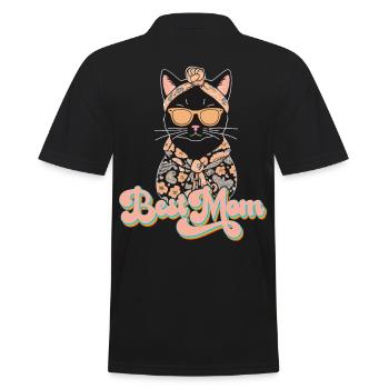 Meilleure Maman Chat Mignon Maman Élégant - Polo Homme - noir - Dos - Kai (181cm)