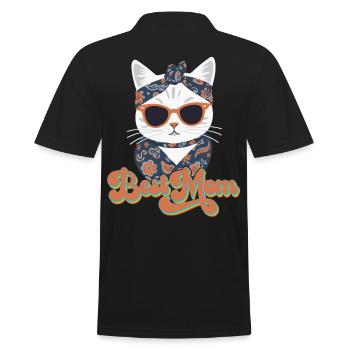 Meilleure Maman Chat Mignon Maman Élégant - Polo Homme - noir - Dos - Kai (181cm)