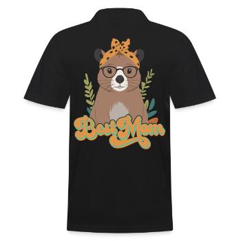 Drôle Capymama Capybara Mère Design - Polo Homme - noir - Dos - Kai (181cm)