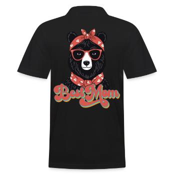 Meilleure maman drôle maman ours mère ours design - Polo Homme - noir - Dos - Kai (181cm)