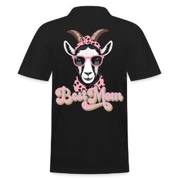 Meilleure maman drôle de maman chèvre parfaite pour la fête des mères - Polo Homme - noir - Dos - Kai (181cm)