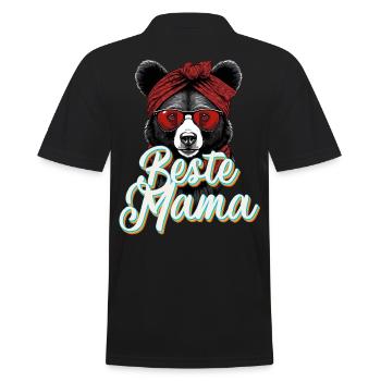 Beste Mama Lustige Muttertag Design - Männer Poloshirt - Schwarz - Hinten - Kai (181cm)