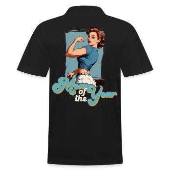 Mutter des Jahres - Stolze Beste Mama Design - Männer Poloshirt - Schwarz - Hinten - Kai (181cm)