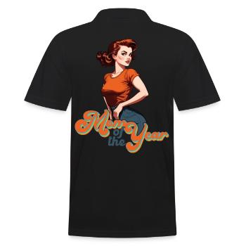 Mutter des Jahres Tolle Mama Stolze Beste - Männer Poloshirt - Schwarz - Hinten - Kai (181cm)