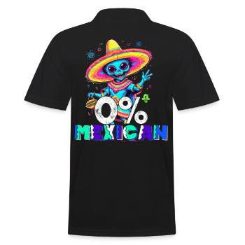 Lustiger Fiesta Spruch Kein Mexikaner Feiern - Männer Poloshirt - Schwarz - Hinten - Kai (181cm)