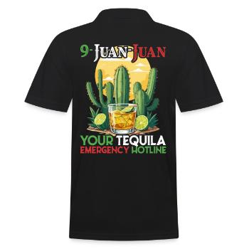 Funny Tequila Saying Cinco De Mayo Design - Men's Polo Shirt - black - Back - Kai (181cm)