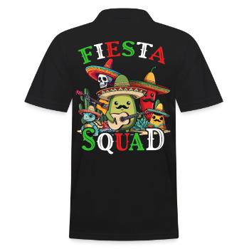 Lustiges Fiesta Squad Mexikanischer Feiertag Style - Männer Poloshirt - Schwarz - Hinten - Kai (181cm)