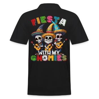 Gnome Nains Drôle Fiesta Mexicain - Polo Homme - noir - Dos - Kai (181cm)