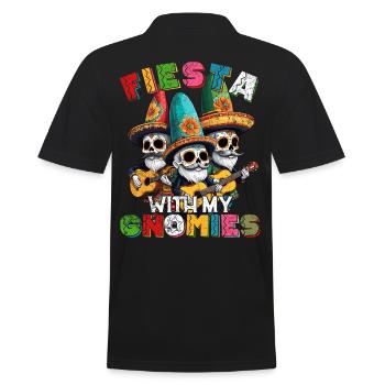 Drôle de fête des gnomes et mexicain - Polo Homme - noir - Dos - Kai (181cm)