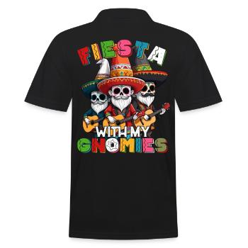 Lustige Gnomen Fiesta Mexikanischer Feiertag - Männer Poloshirt - Schwarz - Hinten - Kai (181cm)