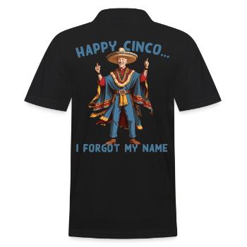 Drôle de président confus Fête mexicaine - Polo Homme - noir - Dos - Kai (181cm)