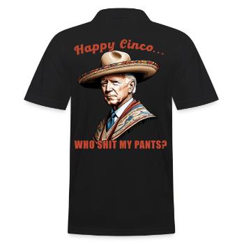 Drôle Confus Président Mexicain Amusant - Polo Homme - noir - Dos - Kai (181cm)