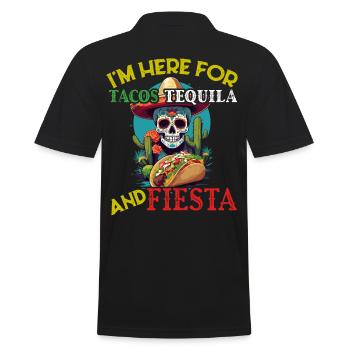 Drôle de Fiesta Disant Fête Mexicaine - Polo Homme - noir - Dos - Kai (181cm)