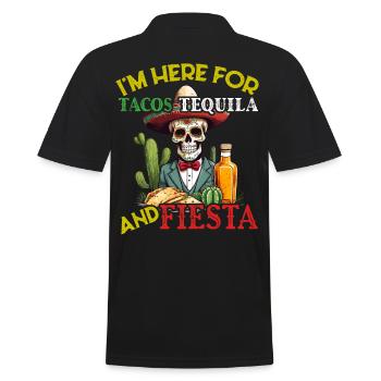 Funny Fiesta Saying Mexican Holiday - Men's Polo Shirt - black - Back - Kai (181cm)