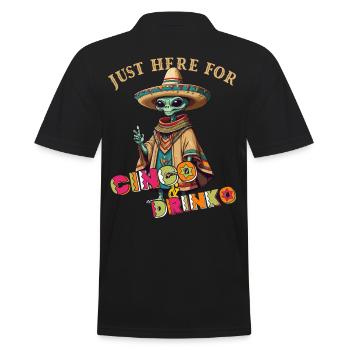 Fiesta Alien Spruch Lustiger Cinco De Mayo Feier - Männer Poloshirt - Schwarz - Hinten - Kai (181cm)
