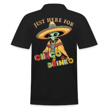 Drôle de fête Fiesta Alien Vacances mexicaines - Polo Homme - noir - Dos - Kai (181cm)