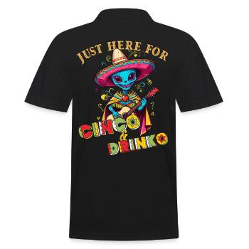 Fiesta Alien Disant Mexicain Drôle - Polo Homme - noir - Dos - Kai (181cm)