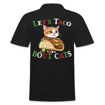 Taco Cat Saying Cinco De Mayo Fiesta - Men's Polo Shirt - black - Back - Kai (181cm)