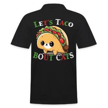Taco Cat Saying Cinco De Mayo Fiesta - Men's Polo Shirt - black - Back - Kai (181cm)